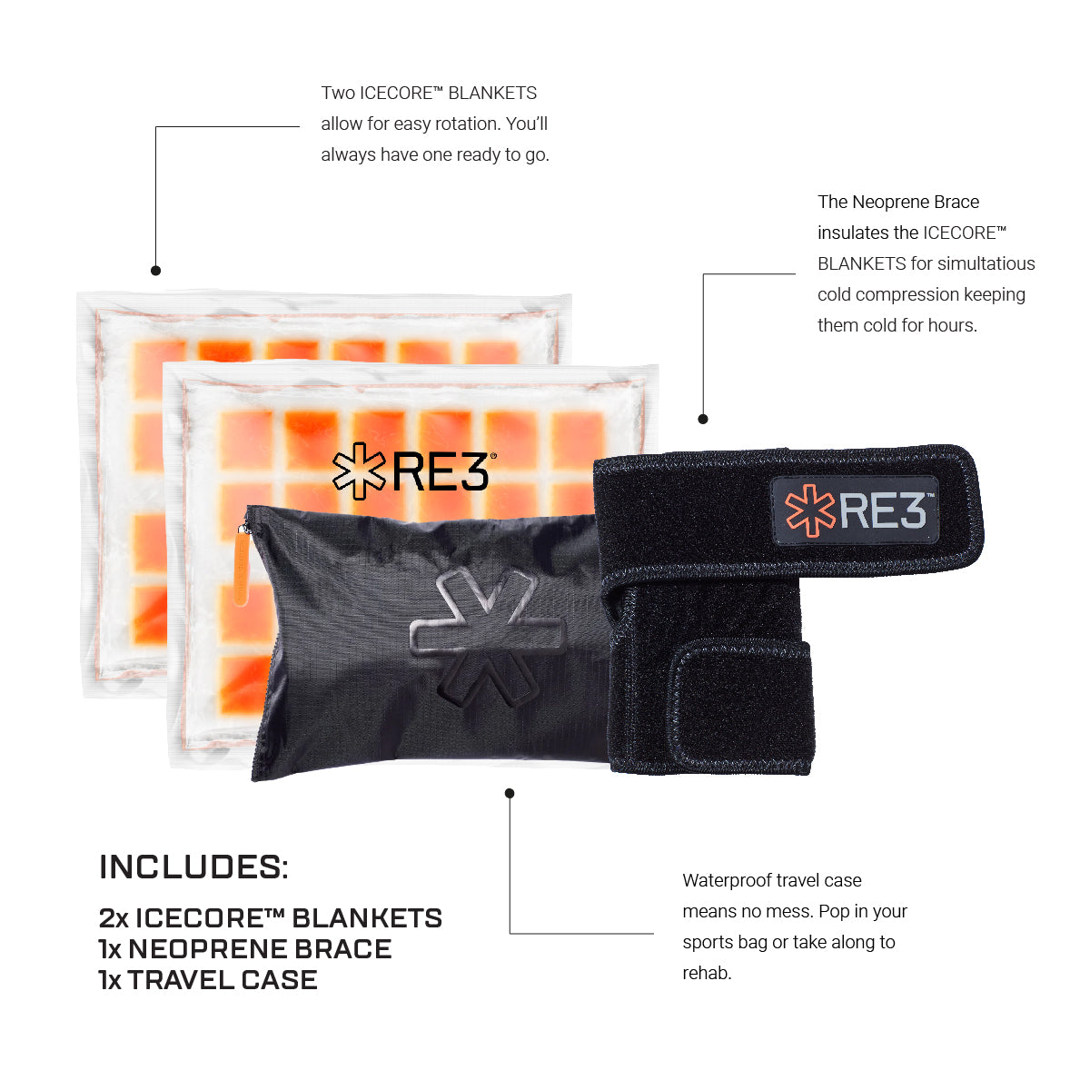 RE3 Ice Compression Pack For Elbow Injuries